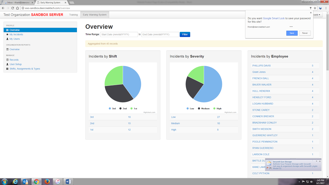 Early Warning System Deer Creek Document Management Software